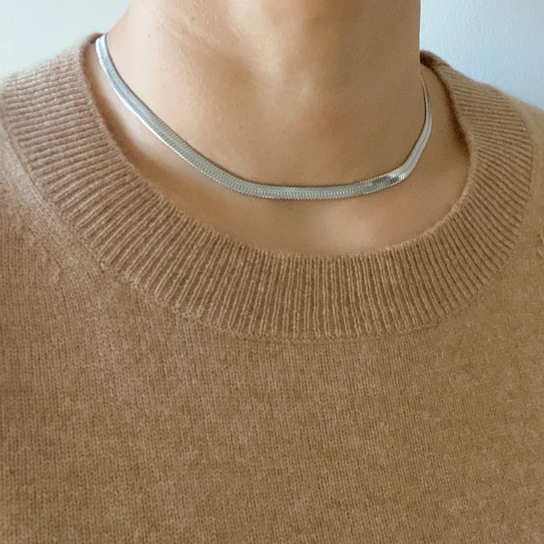 Everyday Herringbone Chain Necklace