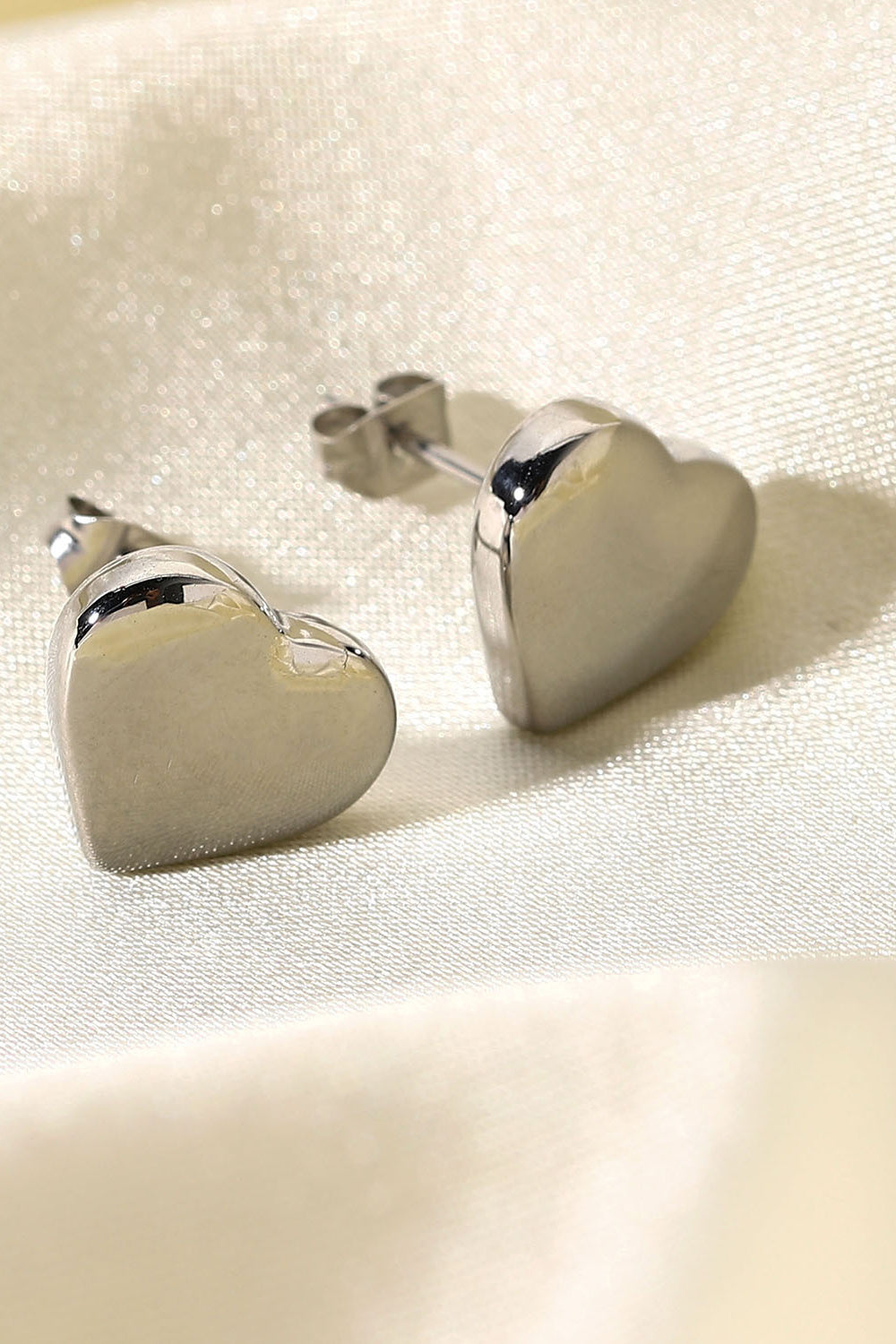 Pavé Heart Stud Earrings