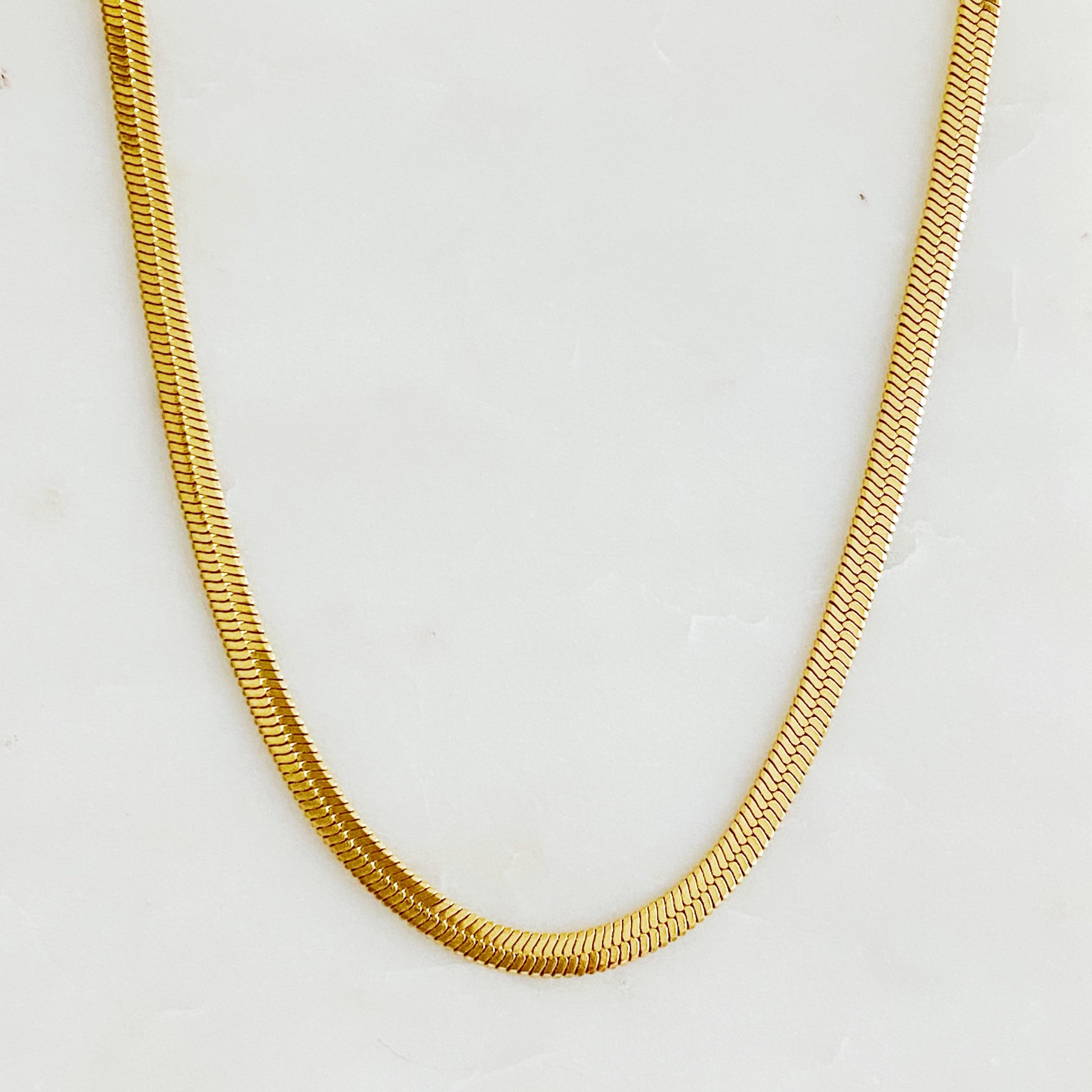 Everyday Herringbone Chain Necklace