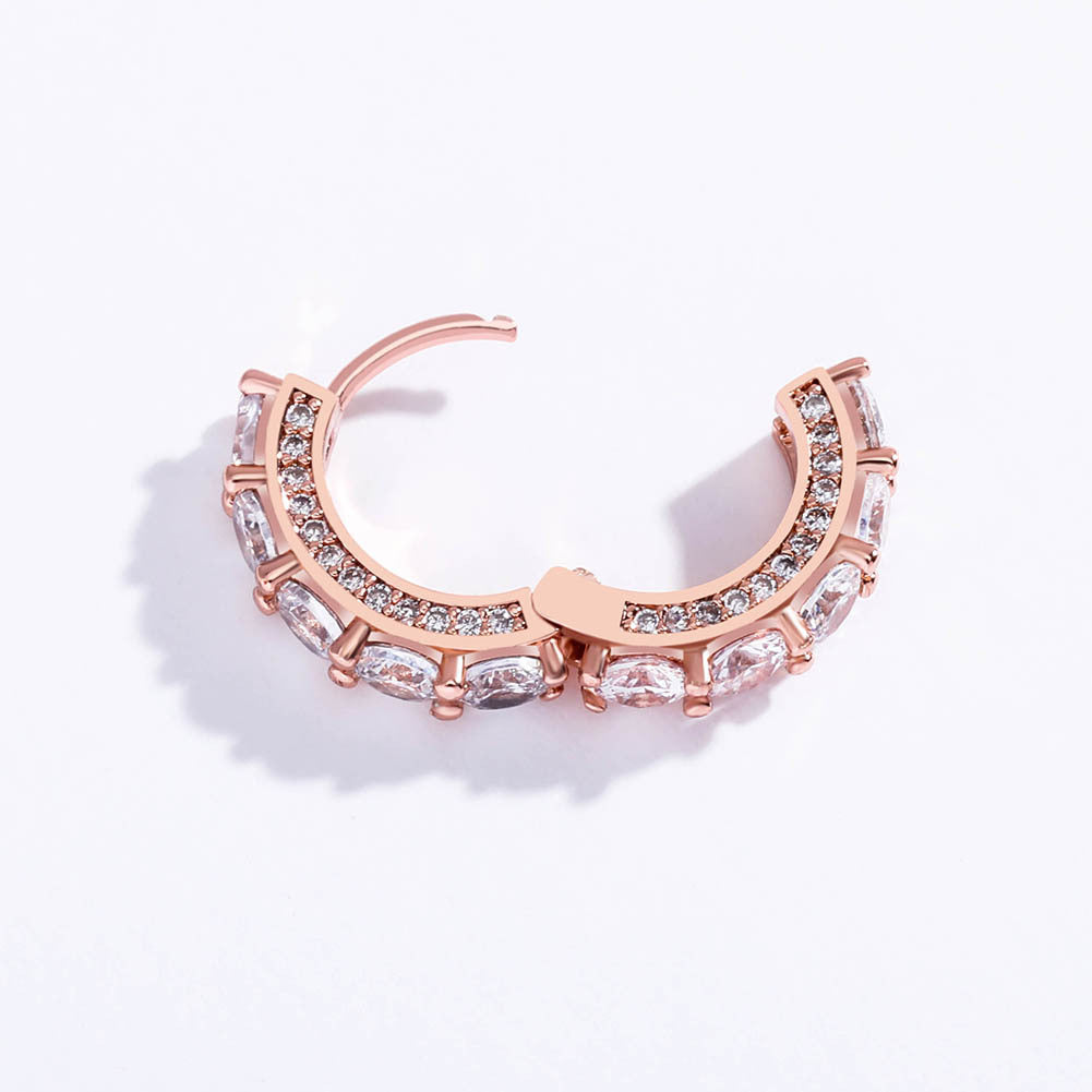 Pavé Huggie Hoop Earrings