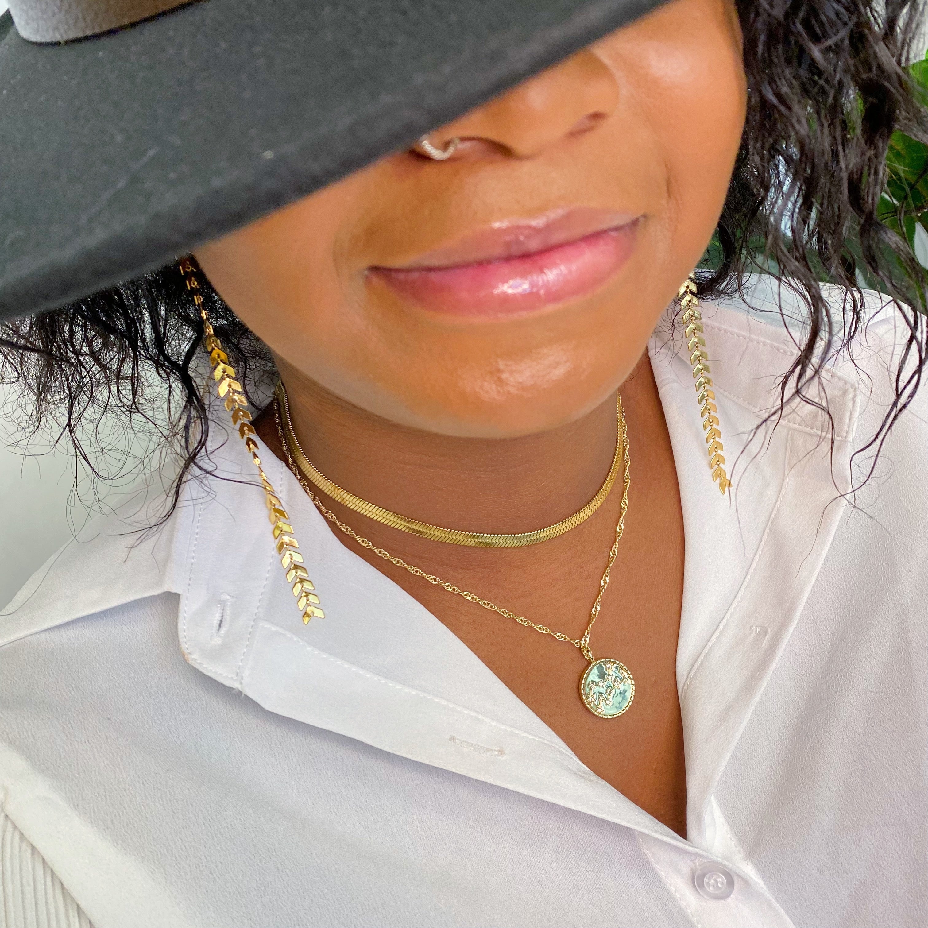 Everyday Herringbone Chain Necklace