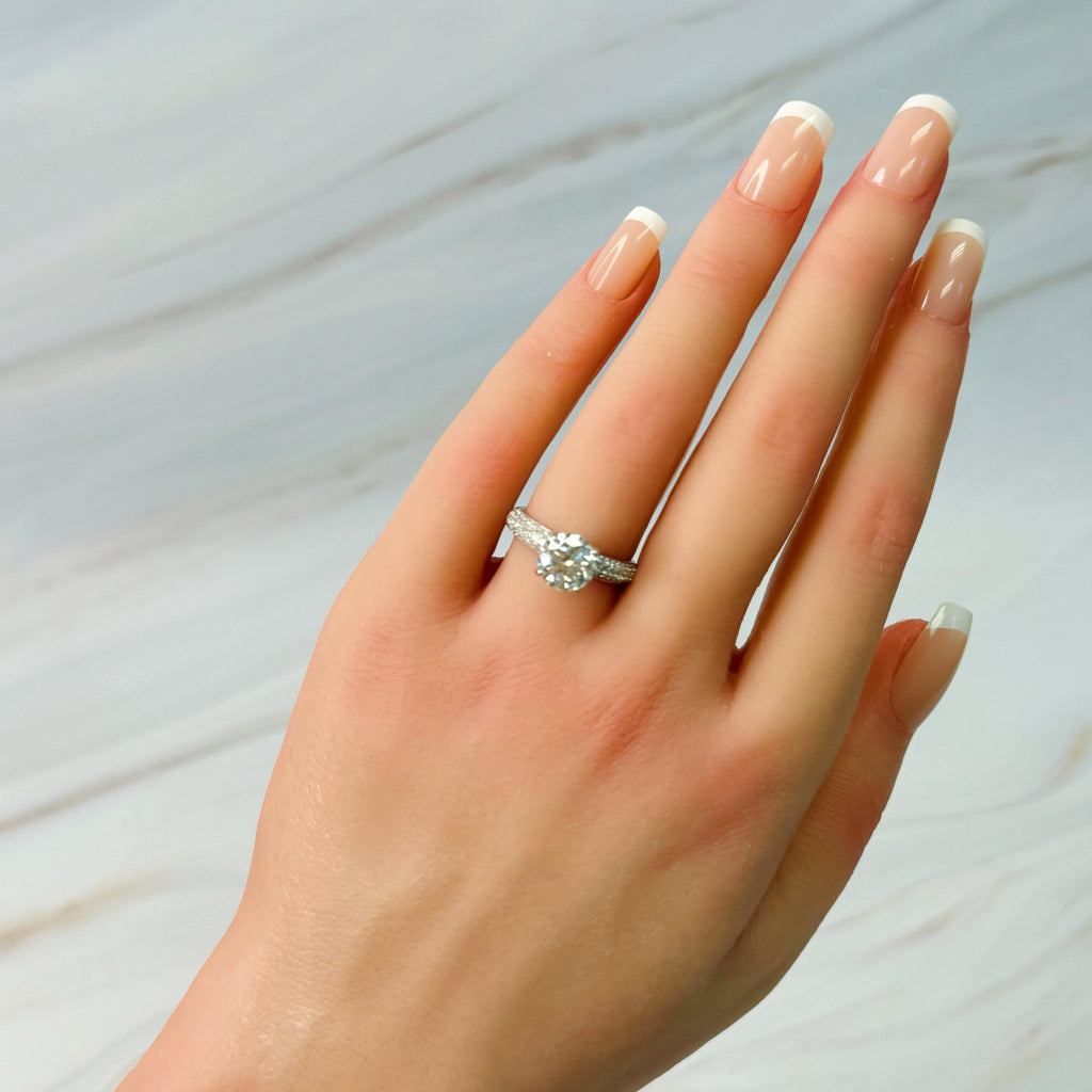 Halo Solitaire Engagement Ring