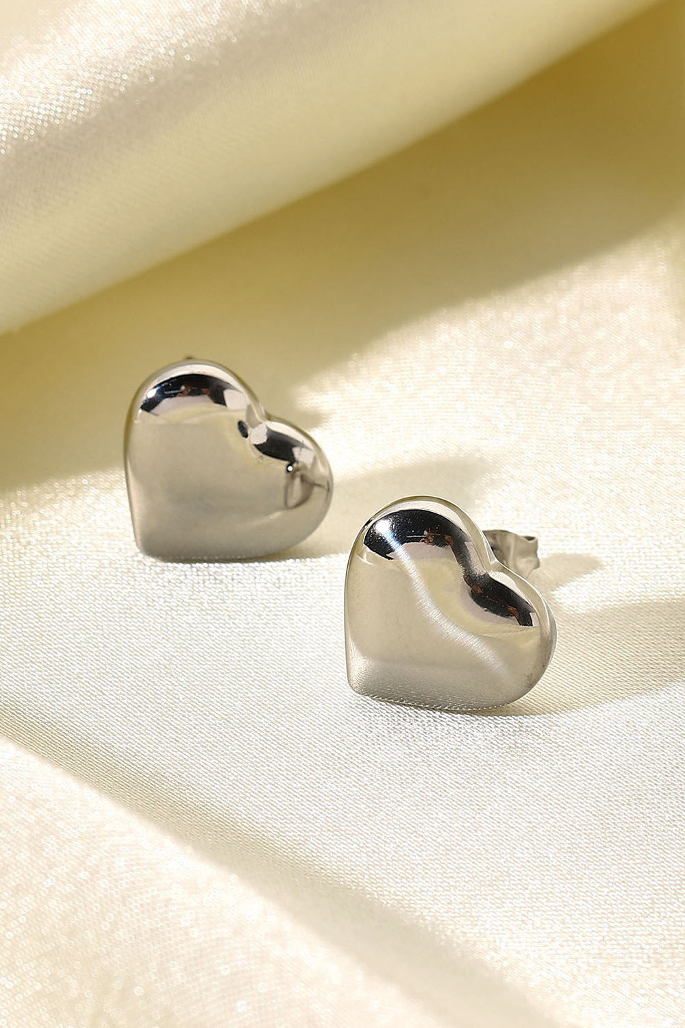 Pavé Heart Stud Earrings