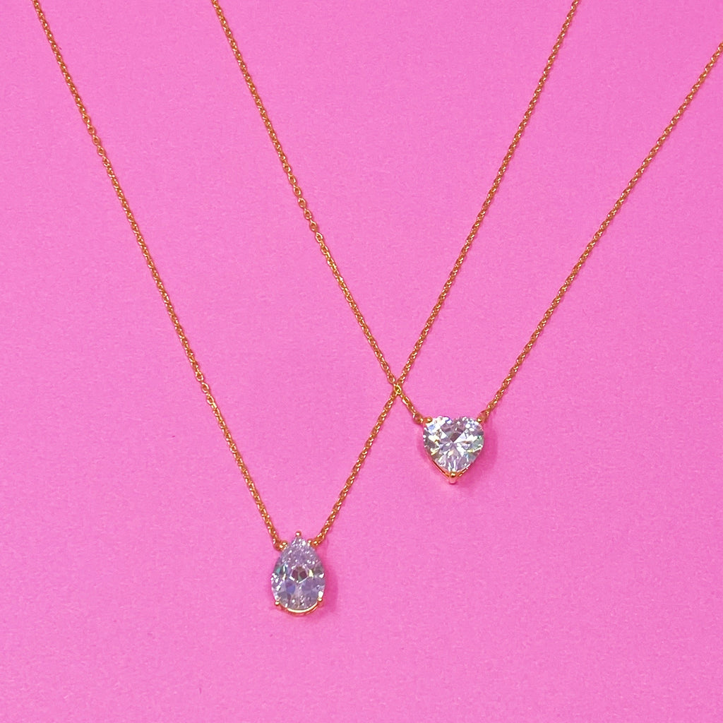 Solitaire Sparkle Pendant Necklace