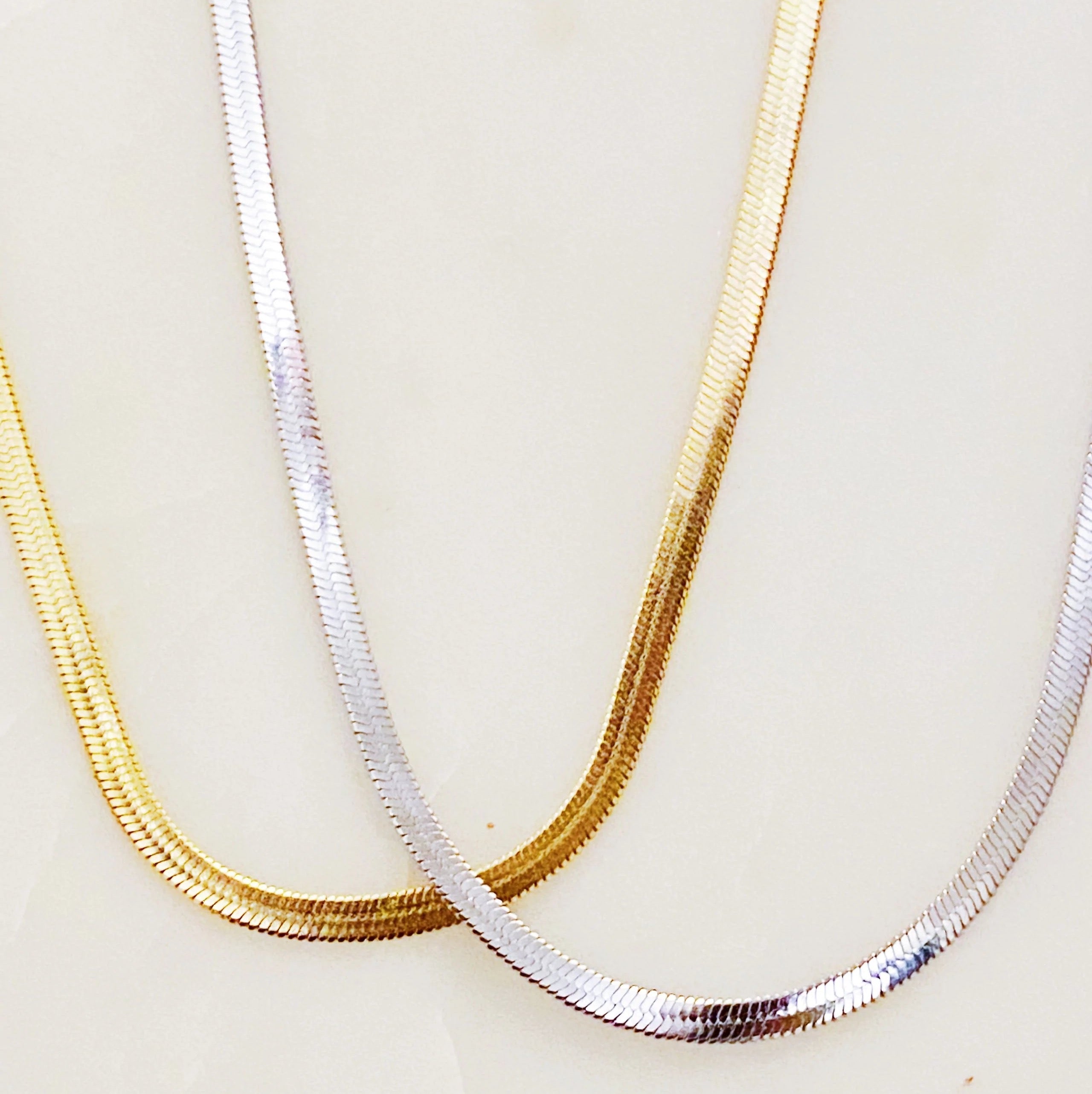 Everyday Herringbone Chain Necklace