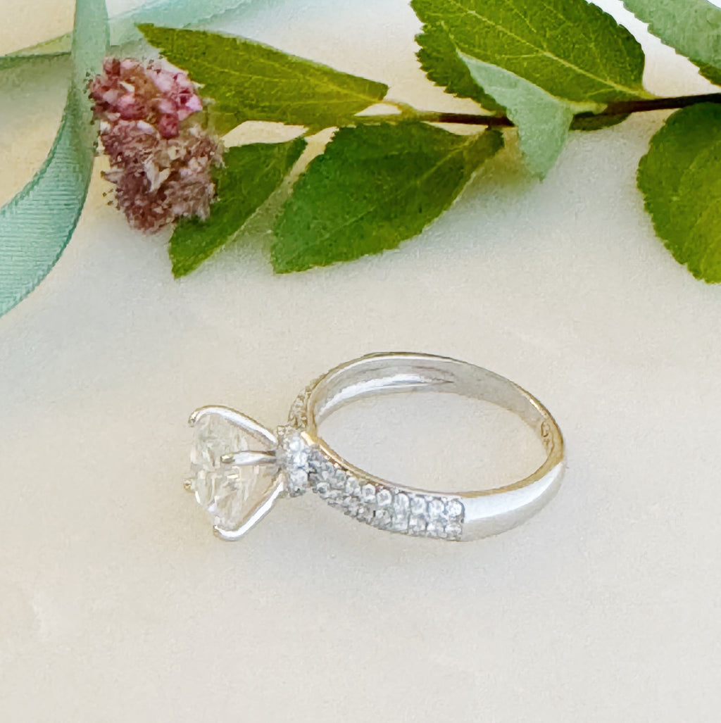 Halo Solitaire Engagement Ring