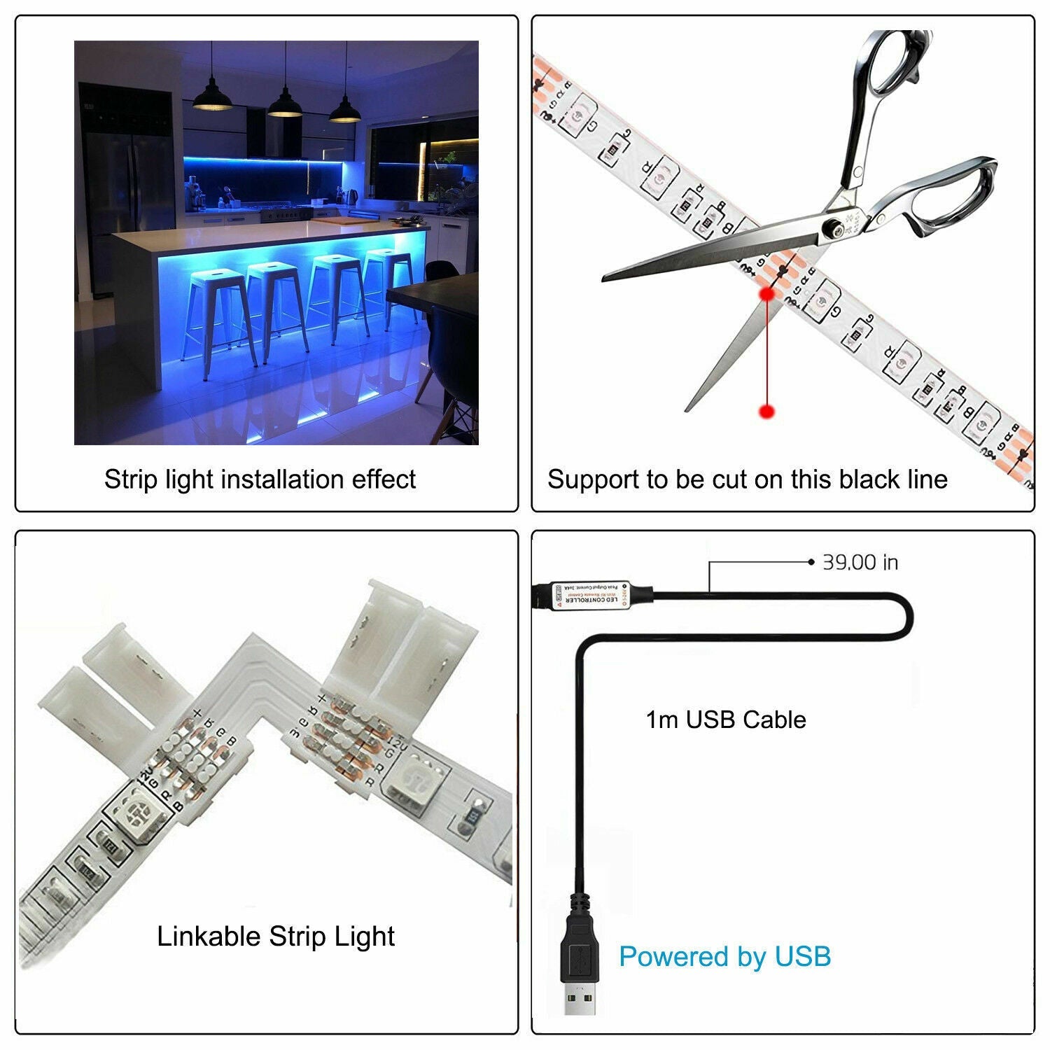 RGB LED Strip Lights — Room Glow Kit