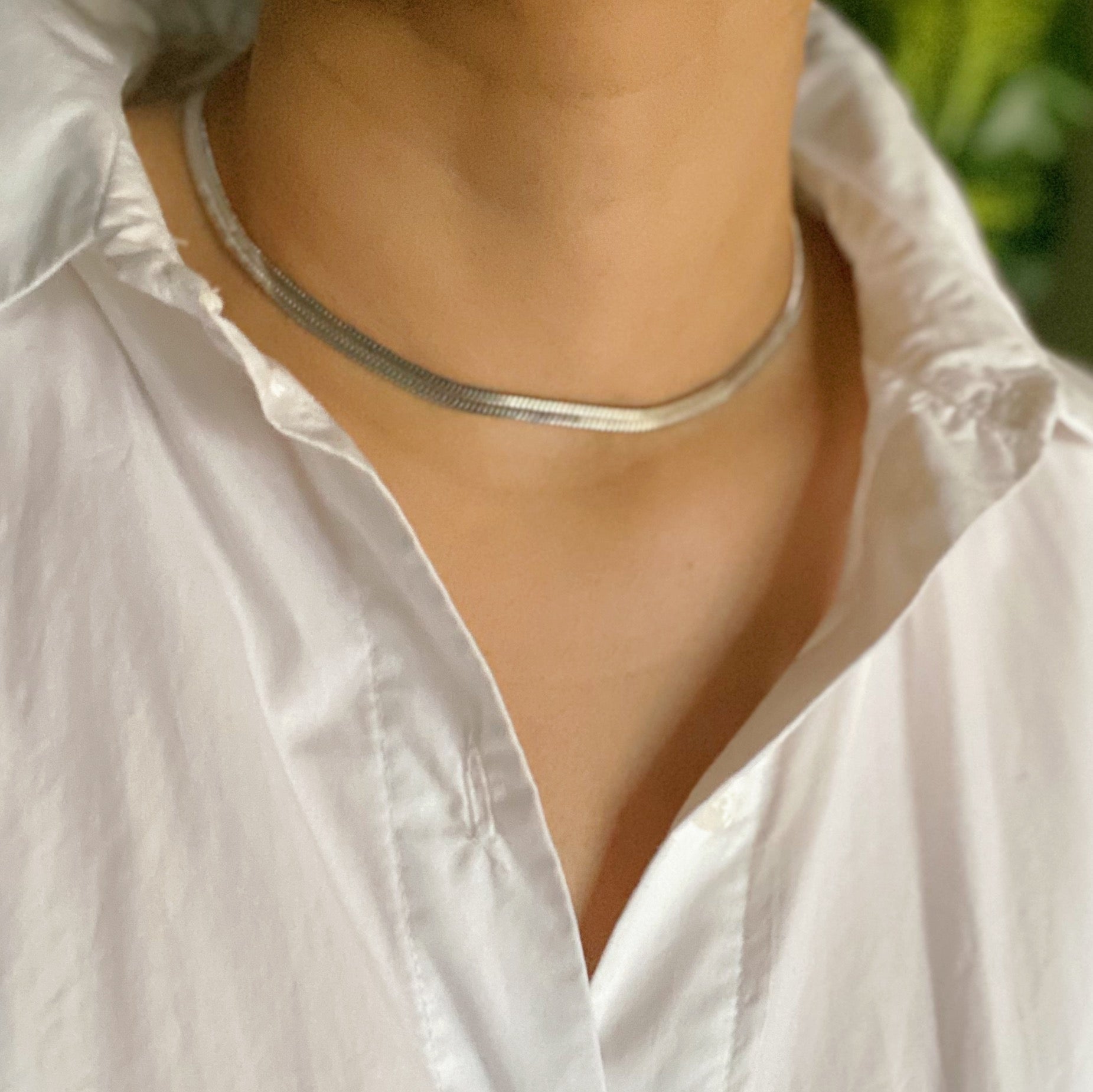 Everyday Herringbone Chain Necklace