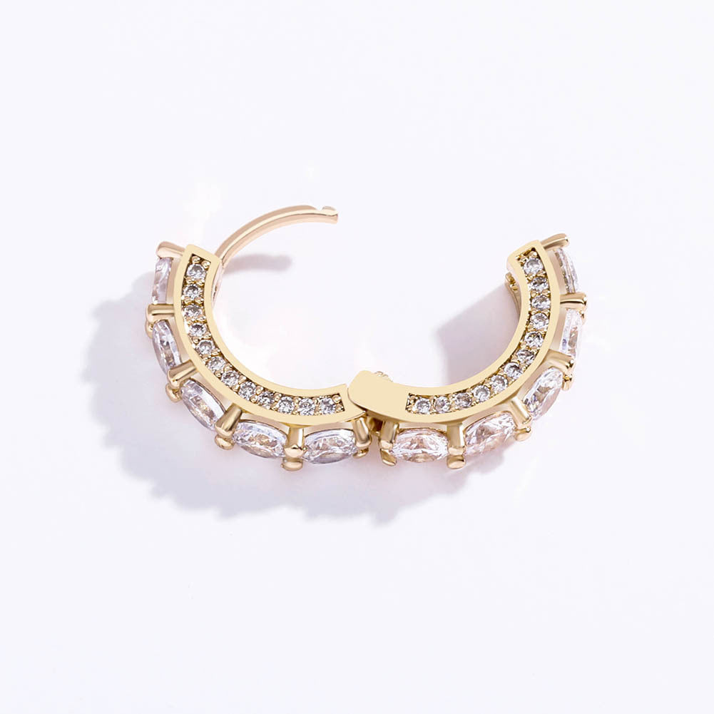 Pavé Huggie Hoop Earrings