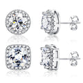 Fine Shine Stud Earrings — Set of 2 Pairs